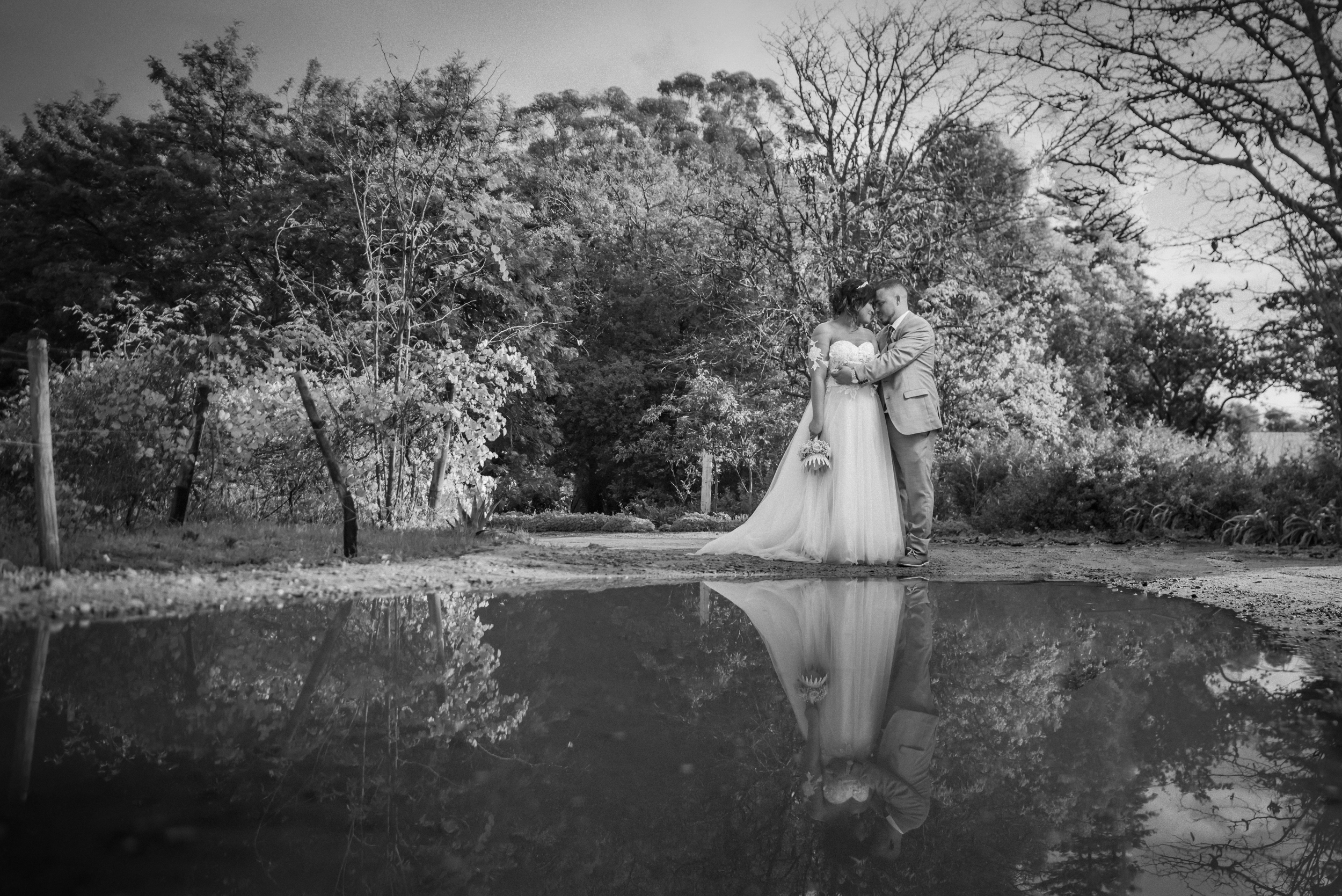 Bride portrait at dusk