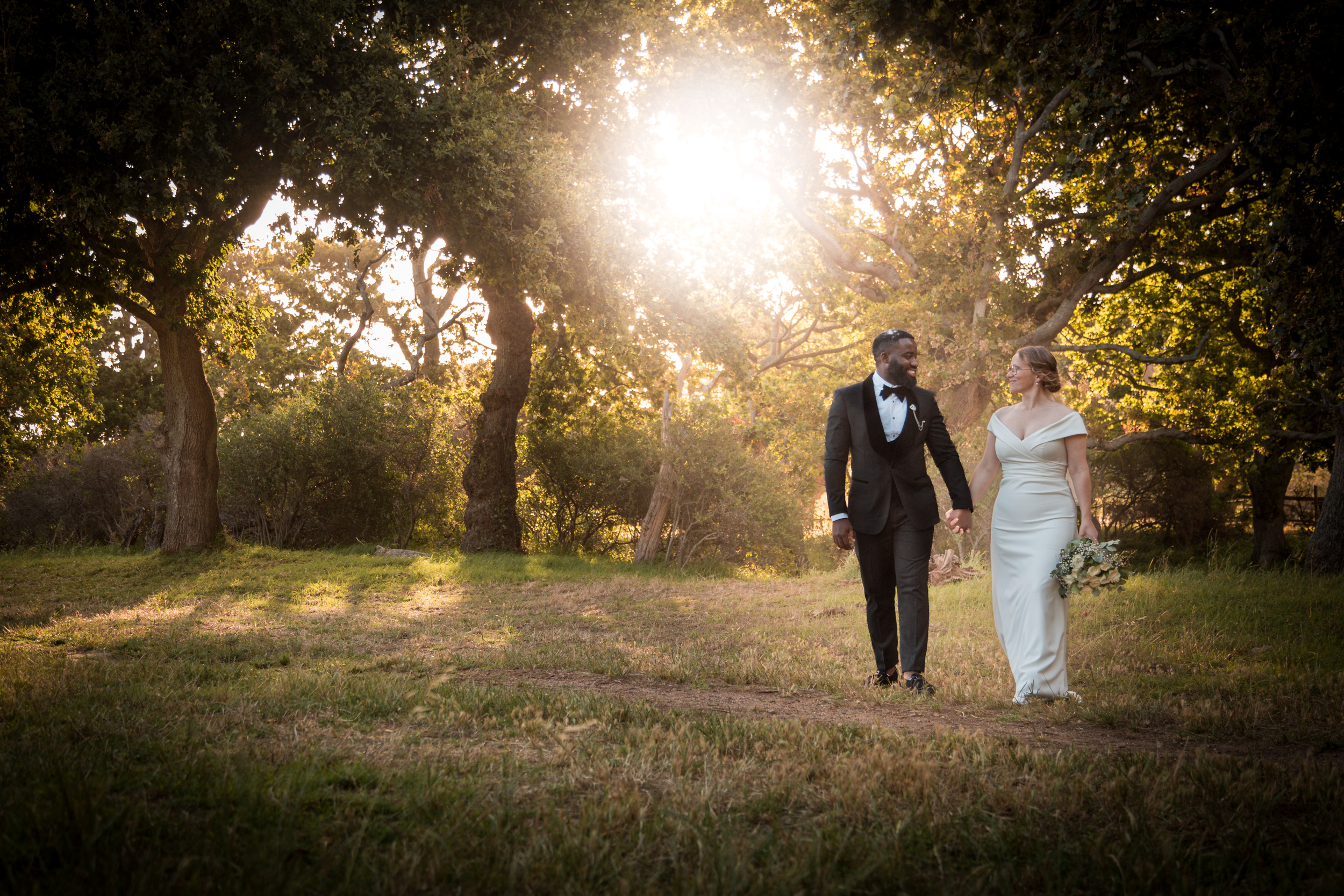 The couple at the reception