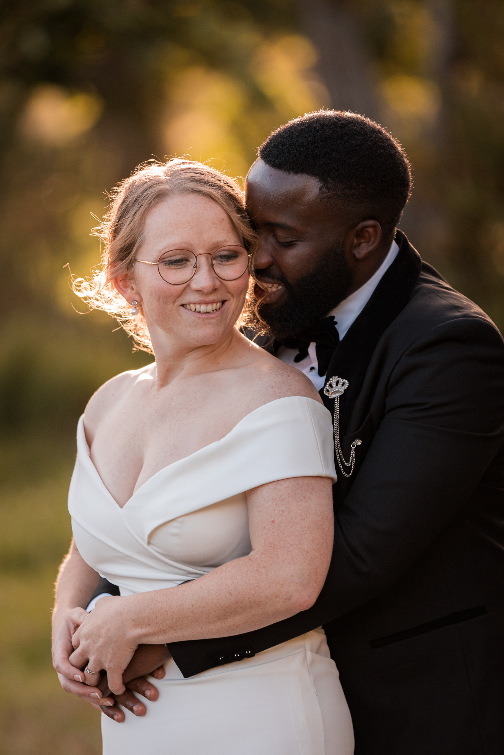 Wedding portrait in natural light